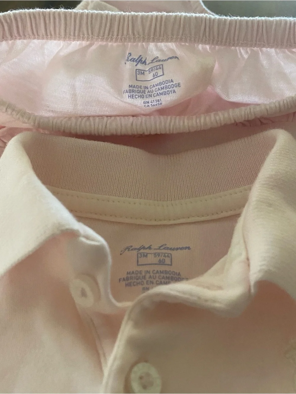 Ralph Lauren Light Pink Ruffle Polo Dress with Bloomers Set